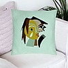 Perna Decorativa, Model Picasso style 2, 40x40 cm, Verde Menta, Husa Detasabila, Burduf 23 bsc0293 PhotoRoom