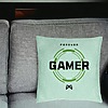 Perna Decorativa, Model Forever Gamer, 40x40 cm, Verde Menta, Husa Detasabila, Burduf 25 bsc0294 PhotoRoom 2