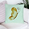Perna Decorativa, Model Brown Butterfly, 40x40 cm, Verde Menta, Husa Detasabila, Burduf 23 bsc0296 PhotoRoom