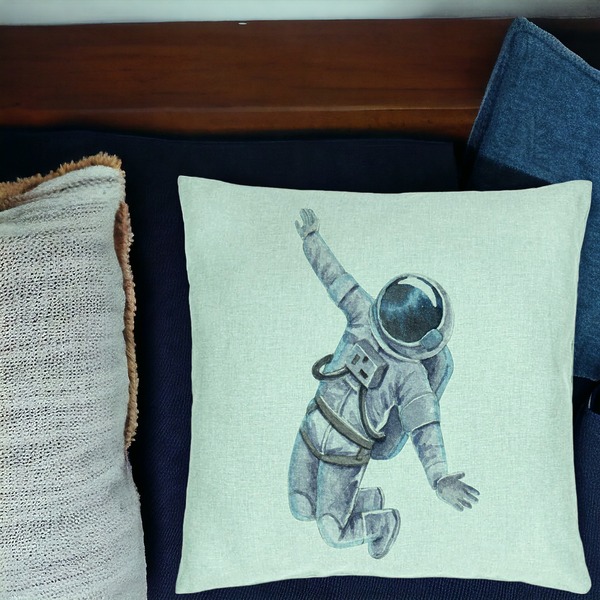 Perna Decorativa, Model On the Moon, 40x40 cm, Verde Menta, Husa Detasabila, Burduf 17 bsc0297 PhotoRoom 1