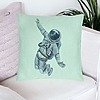 Perna Decorativa, Model On the Moon, 40x40 cm, Verde Menta, Husa Detasabila, Burduf 23 bsc0297 PhotoRoom