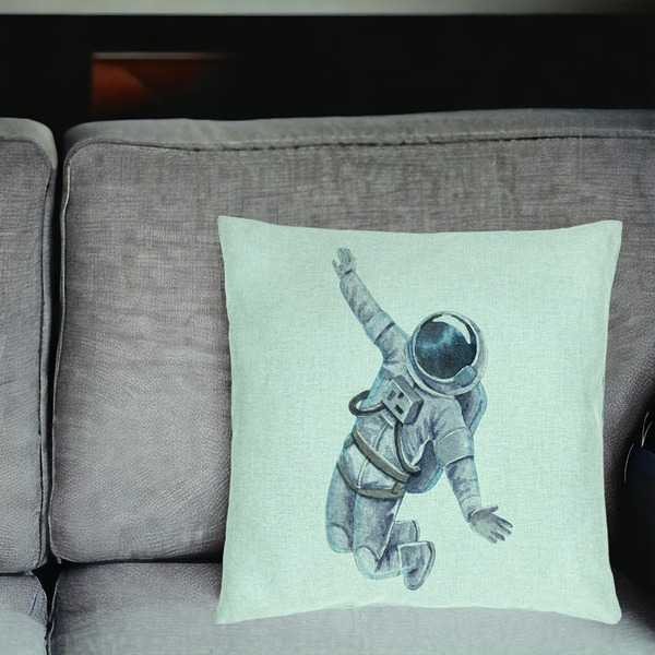 Perna Decorativa, Model On the Moon, 40x40 cm, Verde Menta, Husa Detasabila, Burduf 18 bsc0297 PhotoRoom 2
