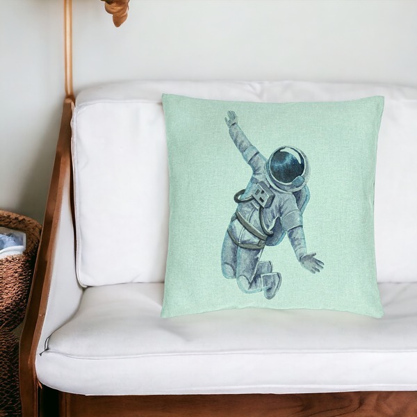Perna Decorativa, Model On the Moon, 40x40 cm, Verde Menta, Husa Detasabila, Burduf 20 bsc0297 PhotoRoom 4