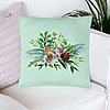 Perna Decorativa, Model Florale de vara, 40x40 cm, Verde Menta, Husa Detasabila, Burduf 23 bsc0298 PhotoRoom