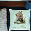 Perna Decorativa, Model Home Sweet Home 1, 40x40 cm, Verde Menta, Husa Detasabila, Burduf 26 bsc0300 PhotoRoom 3