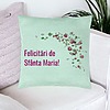 Perna Decorativa, Model Felicitari de Sfanta Maria, 40x40 cm, Verde Menta, Husa Detasabila, Burduf 27 bsc0304 PhotoRoom