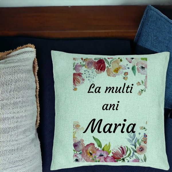 Perna Decorativa, Model La multi ani Maria 2, 40x40 cm, Verde Menta, Husa Detasabila, Burduf 19 bsc0305 PhotoRoom 1