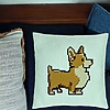 Perna Decorativa, Model Doggie, 40x40 cm, Verde Menta, Husa Detasabila, Burduf 23 bsc0308 PhotoRoom 1