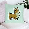 Perna Decorativa, Model Doggie, 40x40 cm, Verde Menta, Husa Detasabila, Burduf 27 bsc0308 PhotoRoom