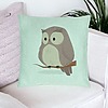Perna Decorativa, Model Bufnita, 40x40 cm, Verde Menta, Husa Detasabila, Burduf 23 bsc0310 PhotoRoom