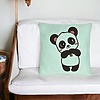 Perna Decorativa, Model Urs Panda, 40x40 cm, Verde Menta, Husa Detasabila, Burduf 25 bsc0311 PhotoRoom 2