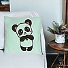 Perna Decorativa, Model Urs Panda, 40x40 cm, Verde Menta, Husa Detasabila, Burduf 26 bsc0311 PhotoRoom 3
