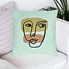 Perna Decorativa, Model Fata Femeie, 40x40 cm, Verde Menta, Husa Detasabila, Burduf 24 bsc0315 PhotoRoom 1