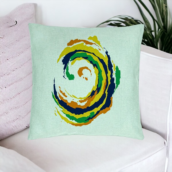 Perna Decorativa, Model Spirala, MuIicolor, 40x40 cm, Verde Menta, Husa Detasabila, Burduf 17 bsc0317 PhotoRoom 4