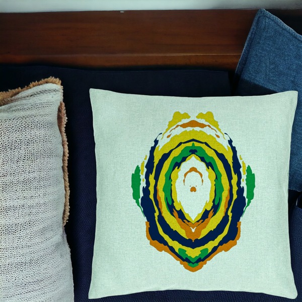 Perna Decorativa, Model Abstract, Multicolor, 40x40 cm, Verde Menta, Husa Detasabila, Burduf 17 bsc0318 PhotoRoom 1