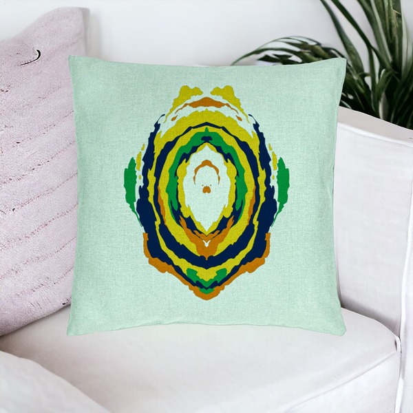 Perna Decorativa, Model Abstract, Multicolor, 40x40 cm, Verde Menta, Husa Detasabila, Burduf 18 bsc0318 PhotoRoom 2
