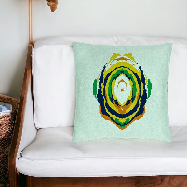Perna Decorativa, Model Abstract, Multicolor, 40x40 cm, Verde Menta, Husa Detasabila, Burduf 19 bsc0318 PhotoRoom 3