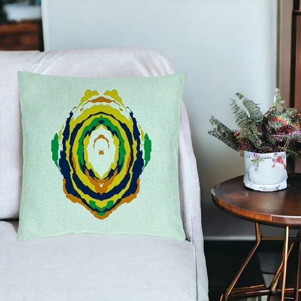 Perna Decorativa, Model Abstract, Multicolor, 40x40 cm, Verde Menta, Husa Detasabila, Burduf 20 bsc0318 PhotoRoom 4