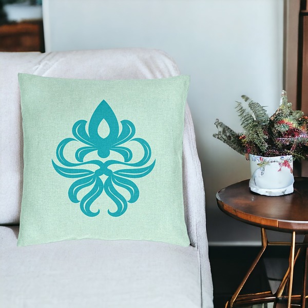 Perna Decorativa, Model Abstract ART, 40x40 cm, Verde Menta, Husa Detasabila, Burduf 18 bsc0319 PhotoRoom 2