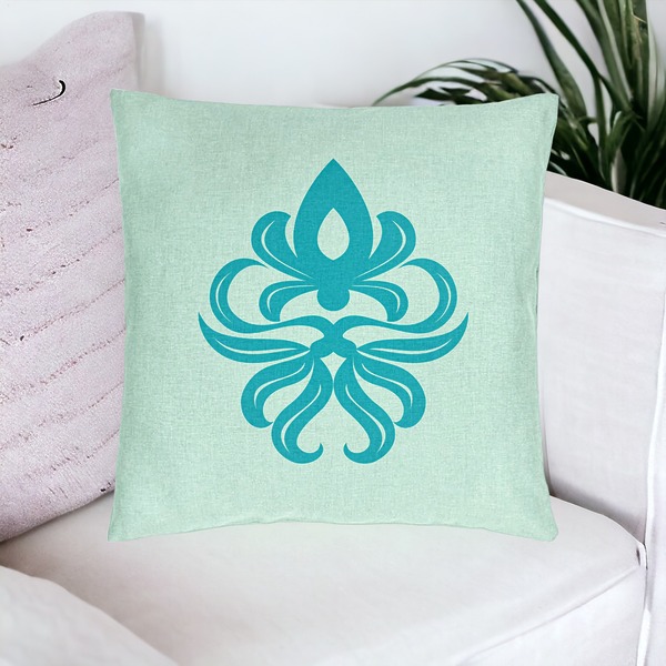 Perna Decorativa, Model Abstract ART, 40x40 cm, Verde Menta, Husa Detasabila, Burduf 16 bsc0319 PhotoRoom