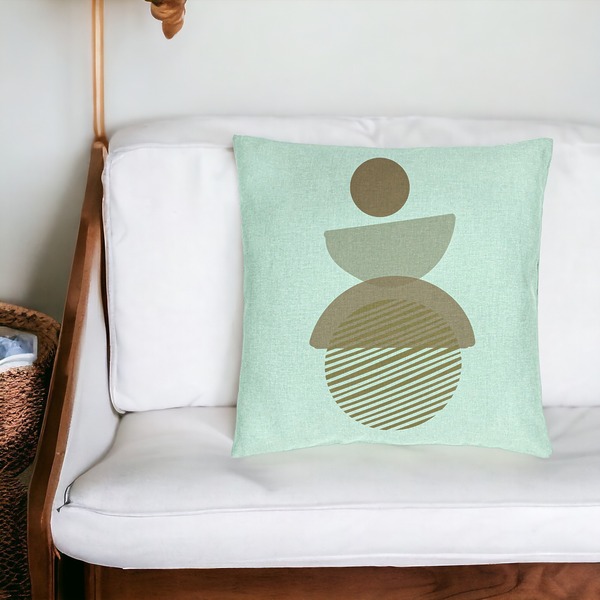 Perna Decorativa, Model cu ModeI Abstract Creativ 1, 40x40 cm, Verde Menta, Husa Detasabila, Burduf 16 bsc0320 PhotoRoom 2