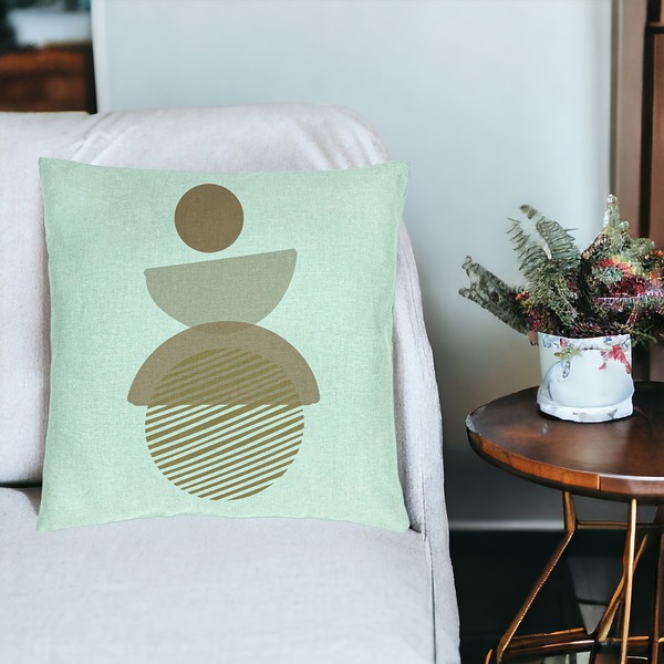 Perna Decorativa, Model cu ModeI Abstract Creativ 1, 40x40 cm, Verde Menta, Husa Detasabila, Burduf 17 bsc0320 PhotoRoom 3