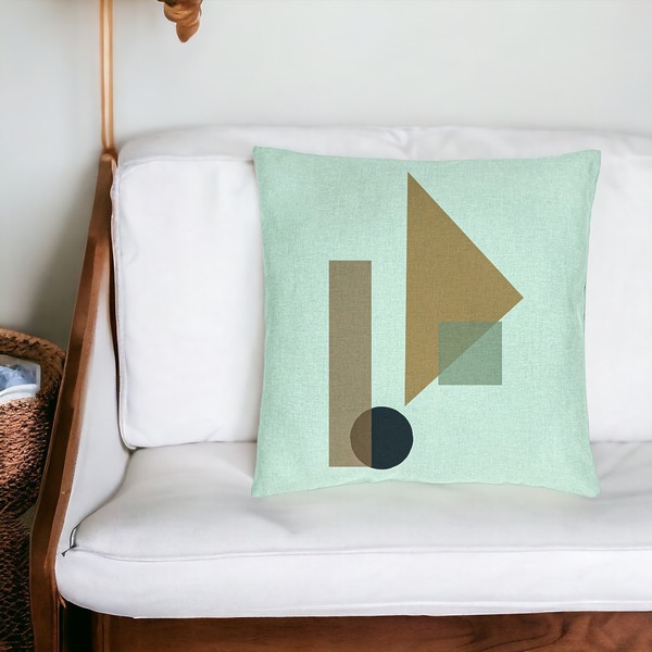 Perna Decorativa, Model Forme Geometrice 1, Multicolor, 40x40 cm, Verde Menta, Husa Detasabila, Burduf 18 bsc0321 PhotoRoom 2
