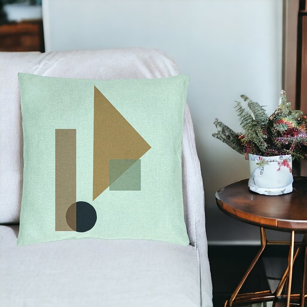 Perna Decorativa, Model Forme Geometrice 1, Multicolor, 40x40 cm, Verde Menta, Husa Detasabila, Burduf 19 bsc0321 PhotoRoom 3