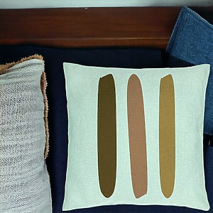 Alternative view of Perna Decorativa, Model Abstracta 13, 40x40 cm, Verde Menta, Husa Detasabila, Burduf