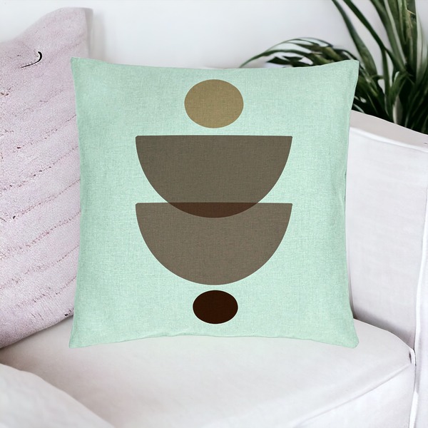 Perna Decorativa, Model cu Model Abstract Creativ 3, 40x40 cm, Verde Menta, Husa Detasabila, Burduf 17 bsc0325 PhotoRoom 1