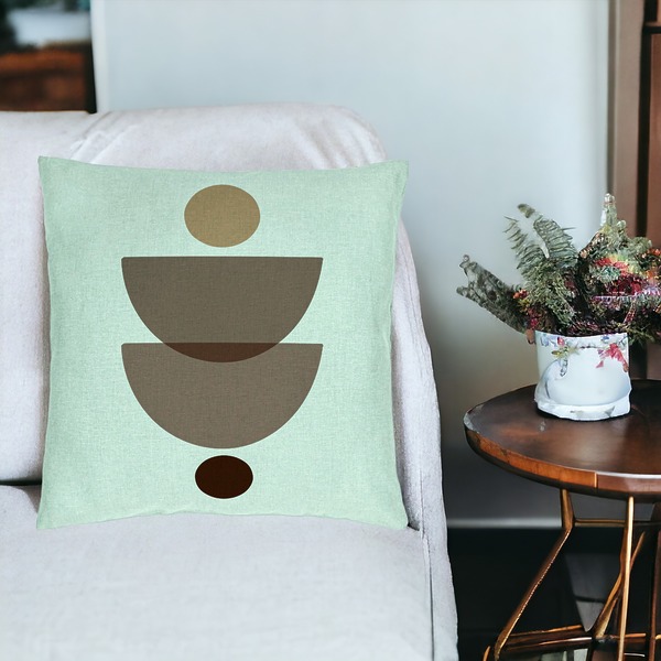 Perna Decorativa, Model cu Model Abstract Creativ 3, 40x40 cm, Verde Menta, Husa Detasabila, Burduf 19 bsc0325 PhotoRoom 3