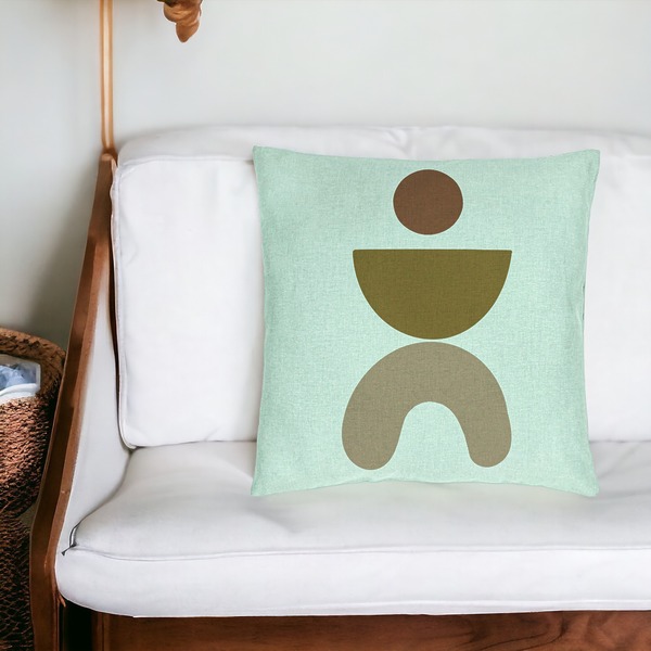 Perna Decorativa, Model Abstract Creativ 7, 40x40 cm, Verde Menta, Husa Detasabila, Burduf 17 bsc0330 PhotoRoom 1 1