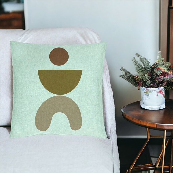 Perna Decorativa, Model Abstract Creativ 7, 40x40 cm, Verde Menta, Husa Detasabila, Burduf 18 bsc0330 PhotoRoom 2 1