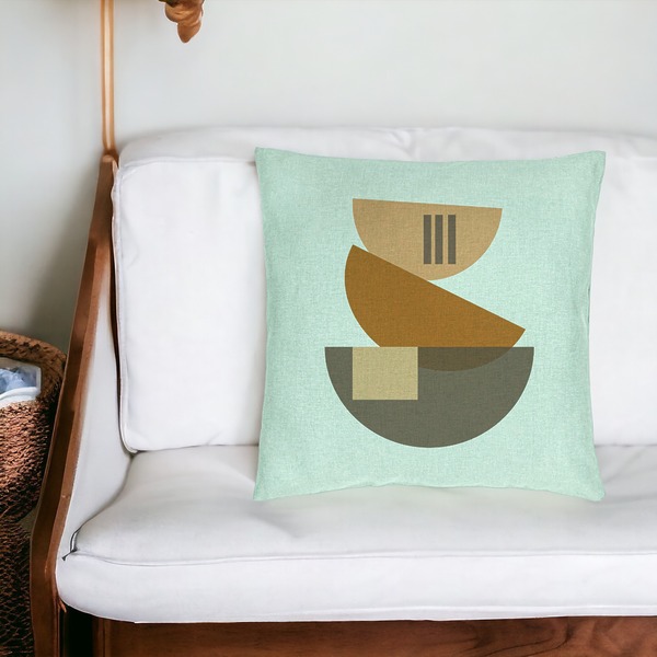 Perna Decorativa, Model Abstract Creativ 8, 40x40 cm, Verde Menta, Husa Detasabila, Burduf 17 bsc0332 PhotoRoom 1