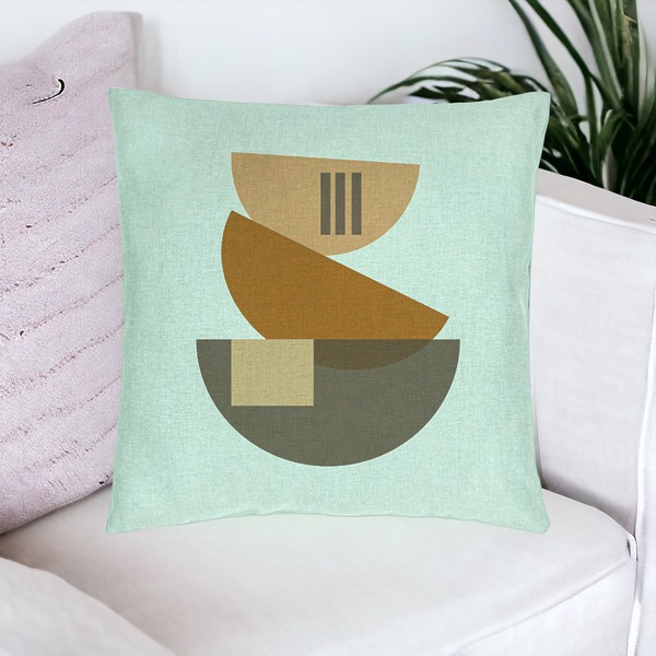 Perna Decorativa, Model Abstract Creativ 8, 40x40 cm, Verde Menta, Husa Detasabila, Burduf 16 bsc0332 PhotoRoom