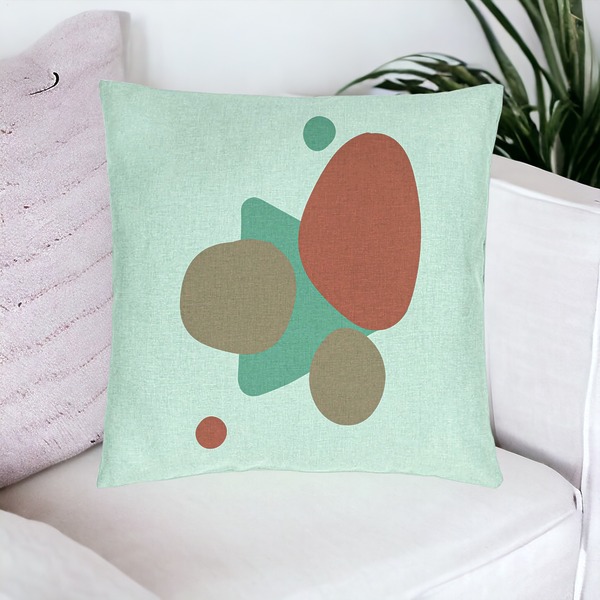Perna Decorativa, Model Abstracta 10, 40x40 cm, Verde Menta, Husa Detasabila, Burduf 17 bsc0333 PhotoRoom 1