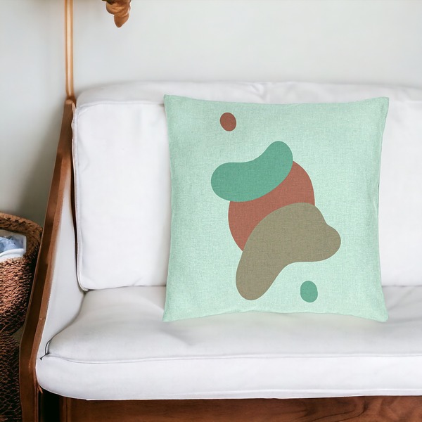 Perna Decorativa, Model Abstracta 9, 40x40 cm, Verde Menta, Husa Detasabila, Burduf 18 bsc0334 PhotoRoom 2