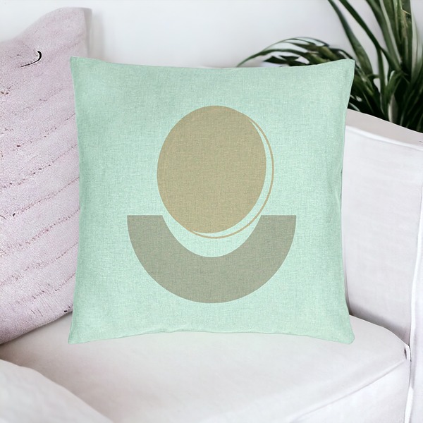 Perna Decorativa, Model Abstracta 7, 40x40 cm, Verde Menta, Husa Detasabila, Burduf 17 bsc0335 PhotoRoom 1