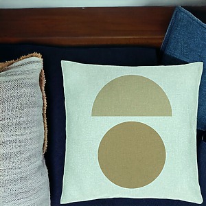 Alternative view of Perna Decorativa, Model Abstract Creativ 9, 40x40 cm, Verde Menta, Husa Detasabila, Burduf