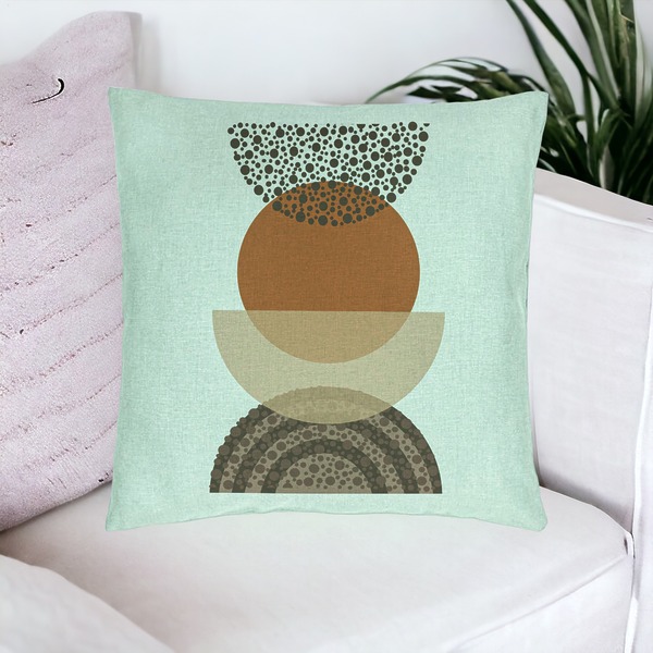 Perna Decorativa, Model Abstract Creativ 11, 40x40 cm, Verde Menta, Husa Detasabila, Burduf 17 bsc0338 PhotoRoom 1