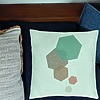 Perna Decorativa, Model Forme Geometrice 2, Multicolor, 40x40 cm, Verde Menta, Husa Detasabila, Burduf 23 bsc0339 PhotoRoom