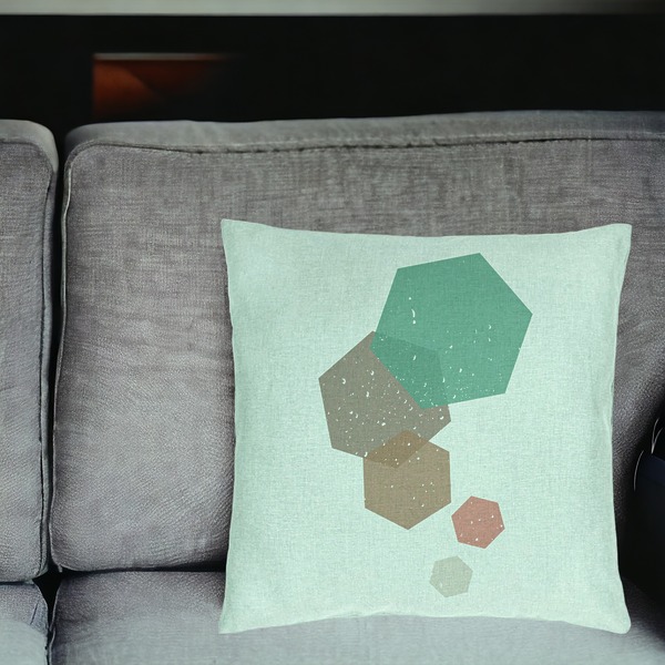 Perna Decorativa, Model Forme Geometrice 2, Multicolor, 40x40 cm, Verde Menta, Husa Detasabila, Burduf 20 bsc0339 PhotoRoom 4