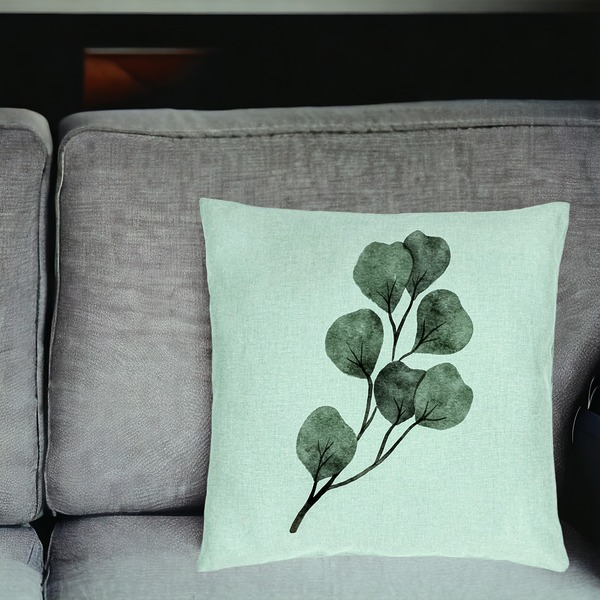 Perna Decorativa, Model Frunze, 40x40 cm, Verde Menta, Husa Detasabila, Burduf 20 bsc0348 PhotoRoom 4