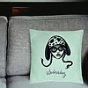 Perna Decorativa, Model Wednesday Addams 1, 40x40 cm, Verde Menta, Husa Detasabila, Burduf 27 bsc0351 PhotoRoom 4