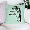 Perna Decorativa, Model Wednesday Addams si Text, 40x40 cm, Verde Menta, Husa Detasabila, Burduf 24 bsc0354 PhotoRoom 1