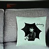 Perna Decorativa, Model Wednesday Addams 3, 40x40 cm, Verde Menta, Husa Detasabila, Burduf 27 bsc0355 PhotoRoom 4