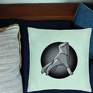 Alternative view of Perna Decorativa, Model Wednesday Addams The Thing, 40x40 cm, Verde Menta, Husa Detasabila, Burduf