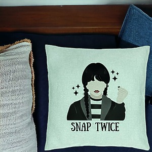 Home 141 Alternative view of Perna Decorativa, Model Wednesday Addams 6, 40x40 cm, Verde Menta, Husa Detasabila, Burduf