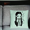 Perna Decorativa, Model Wednesday Addams 7, 40x40 cm, Verde Menta, Husa Detasabila, Burduf 27 bsc0361 PhotoRoom 4