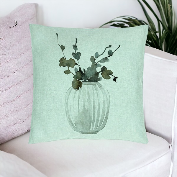 Perna Decorativa cu tematica de Craciun, 11, 40x40 cm, Verde Menta, Husa Detasabila, Burduf 17 bsc0405 PhotoRoom 1 1